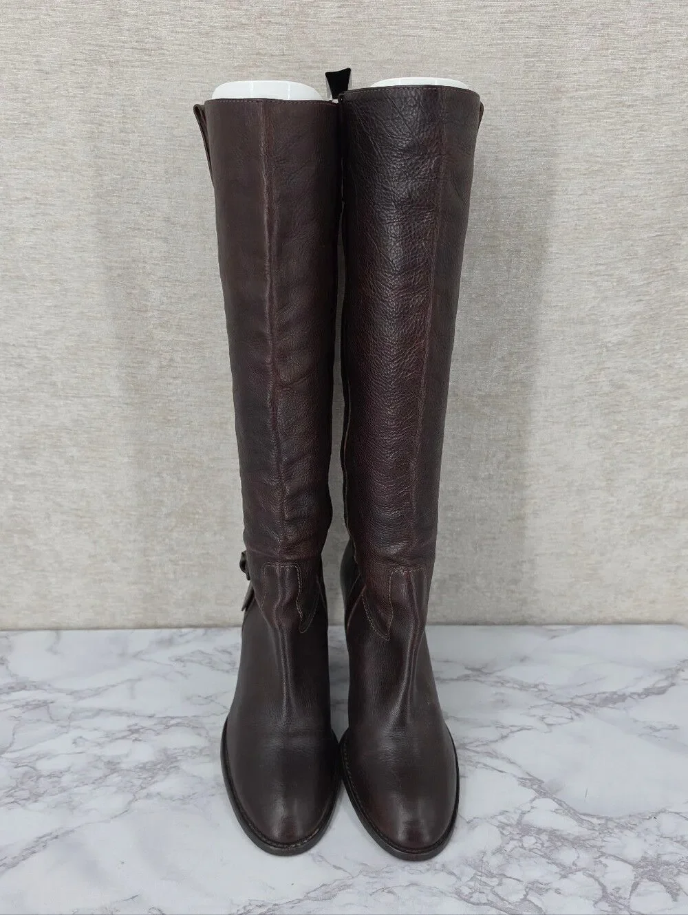 J. Crew Women's Tall Brown Italian Leather Heeled Boots